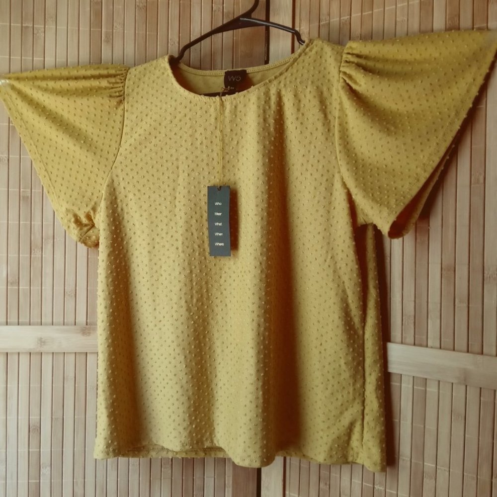 NWT Woman's Mustard Colored Blouse